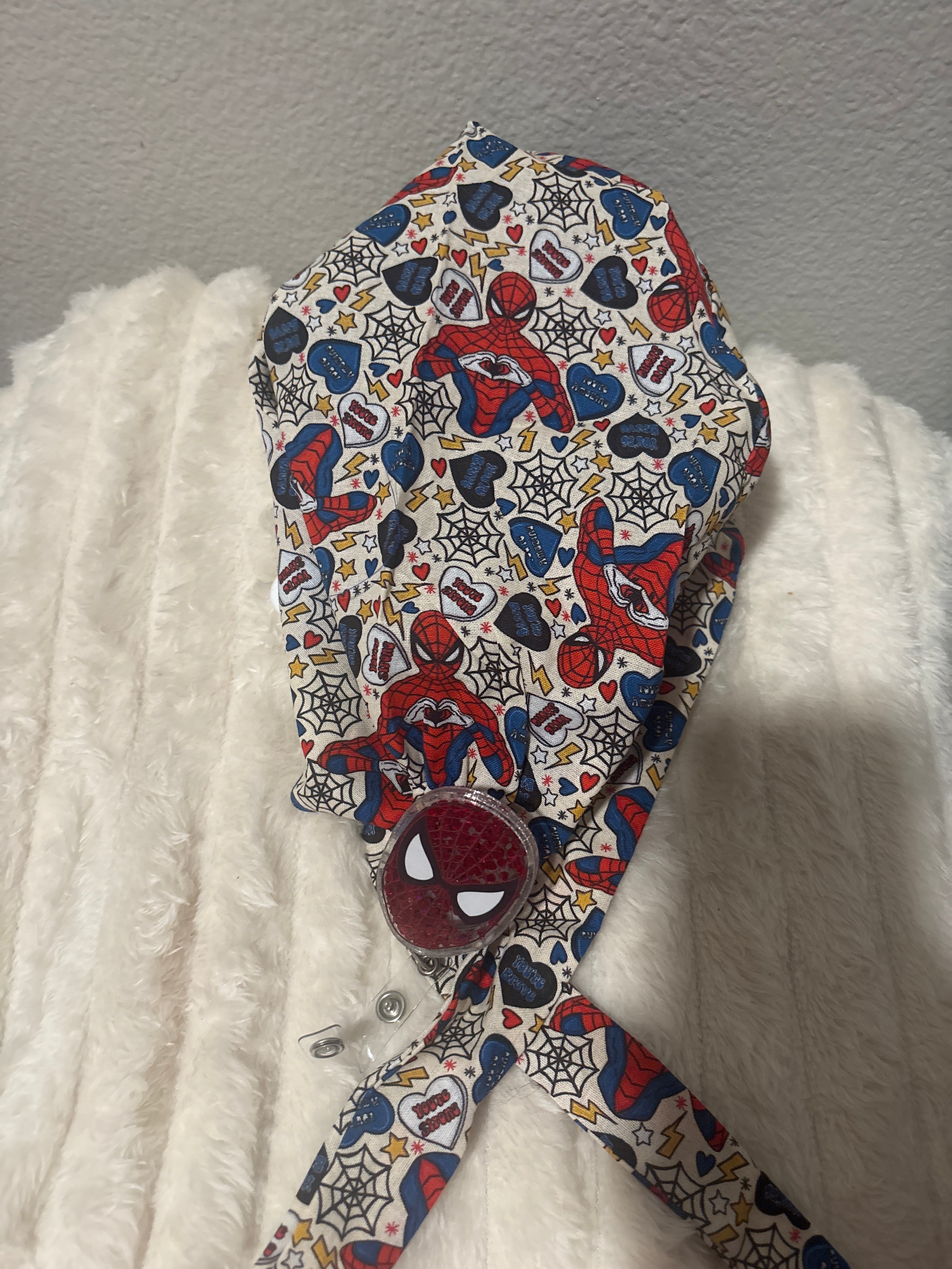 Masked Hero Scrub Cap and Badge Reel