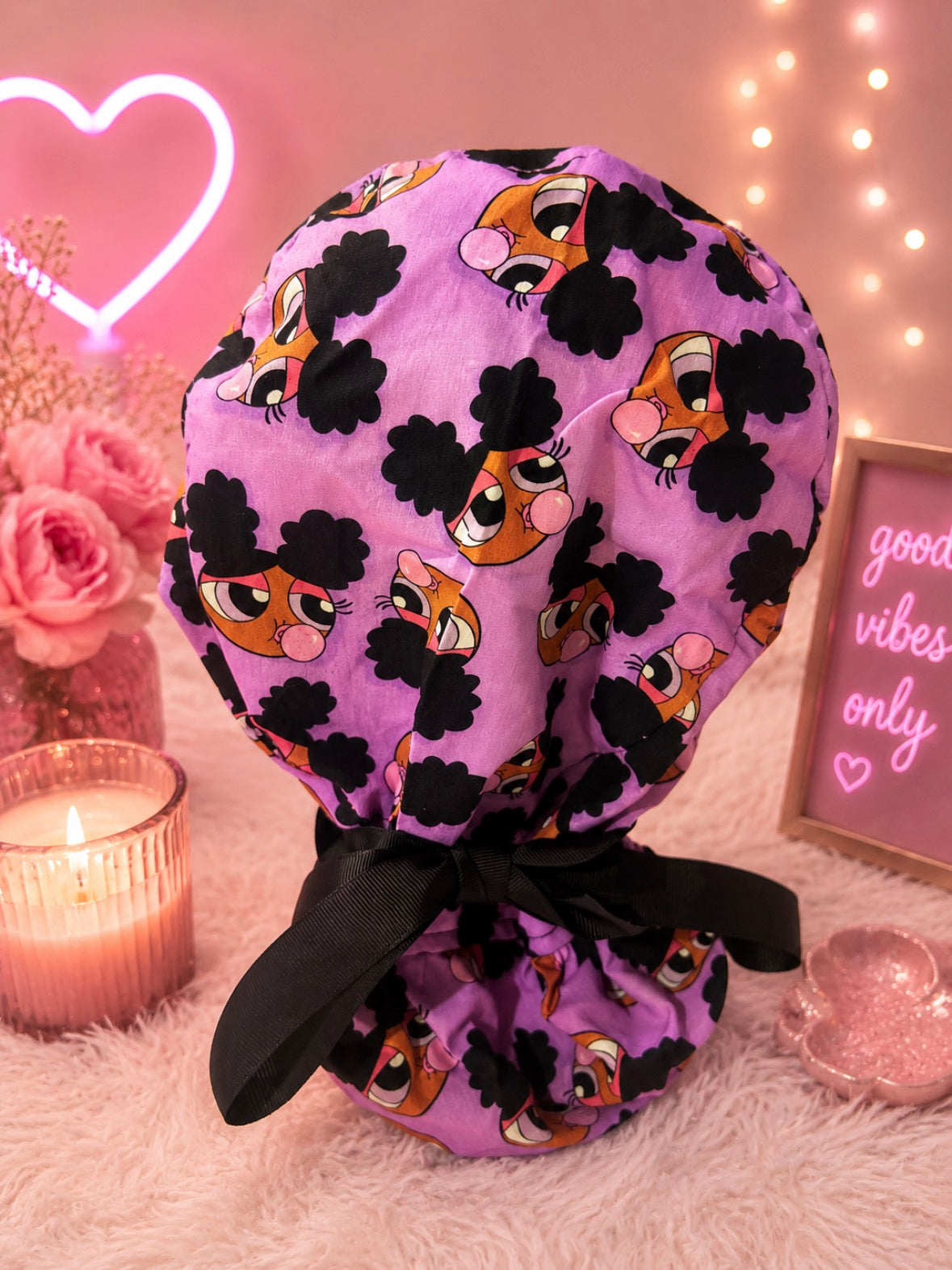Bubble Bliss Ponytail Scrub Cap