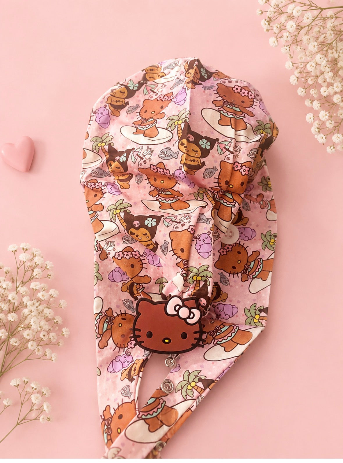 Tropical Kitty Scrub Caps & Badge Reels