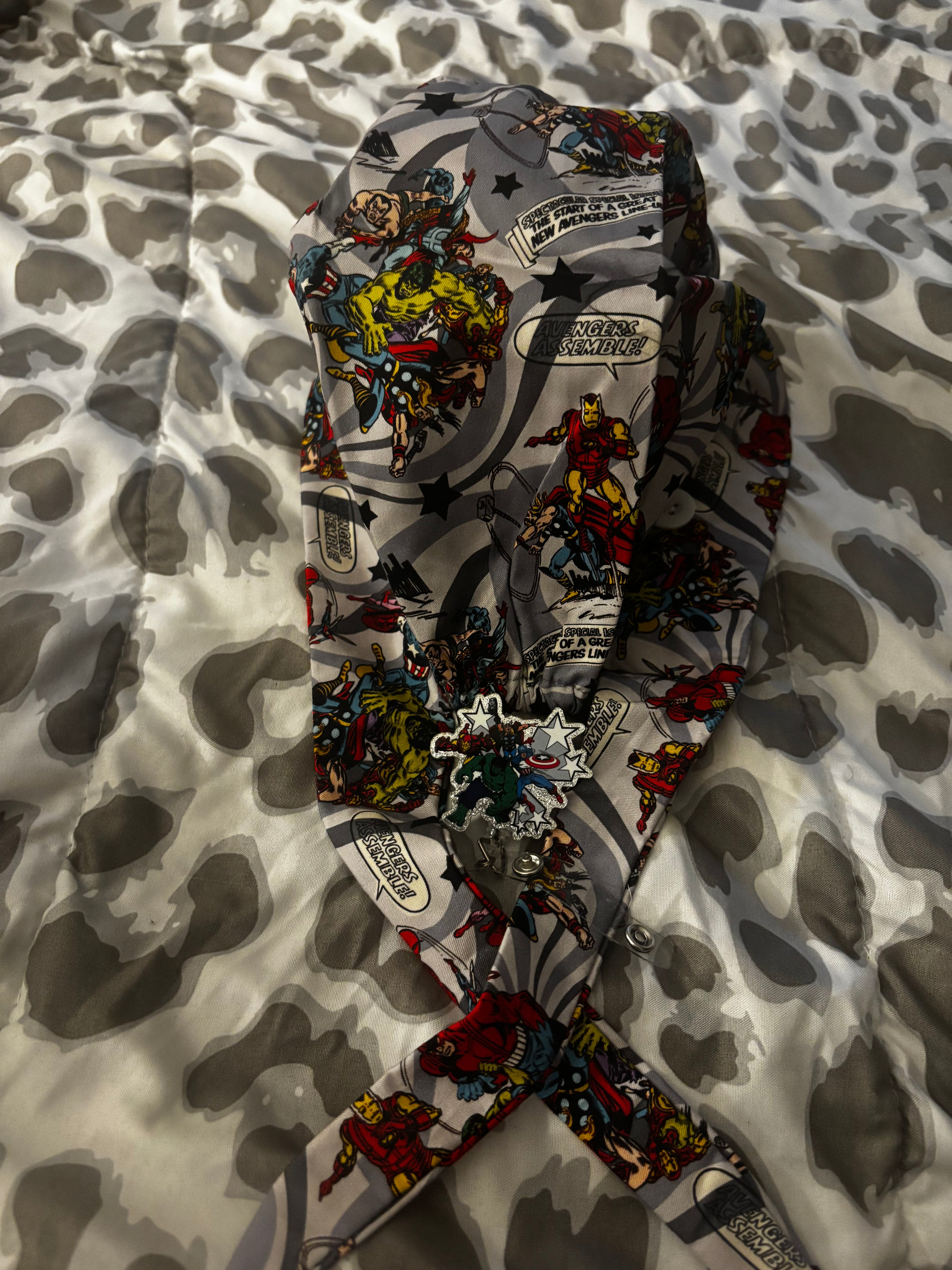 Marvel Scrub Cap & Badge Reel