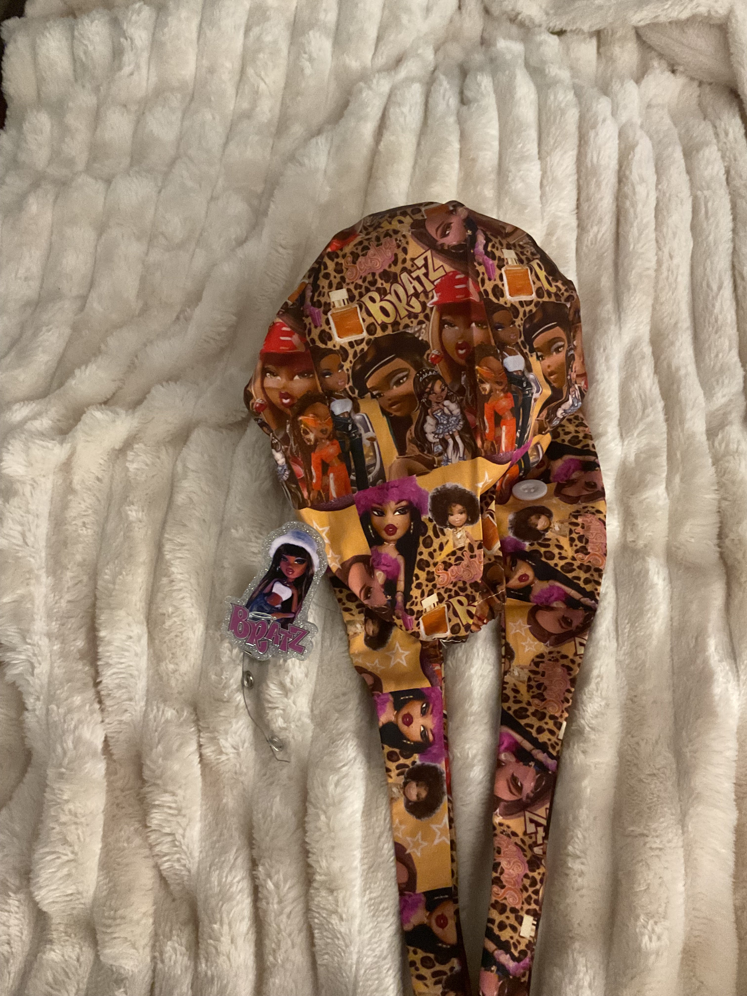 Glam Queen Scrub Cap and Badge Reel