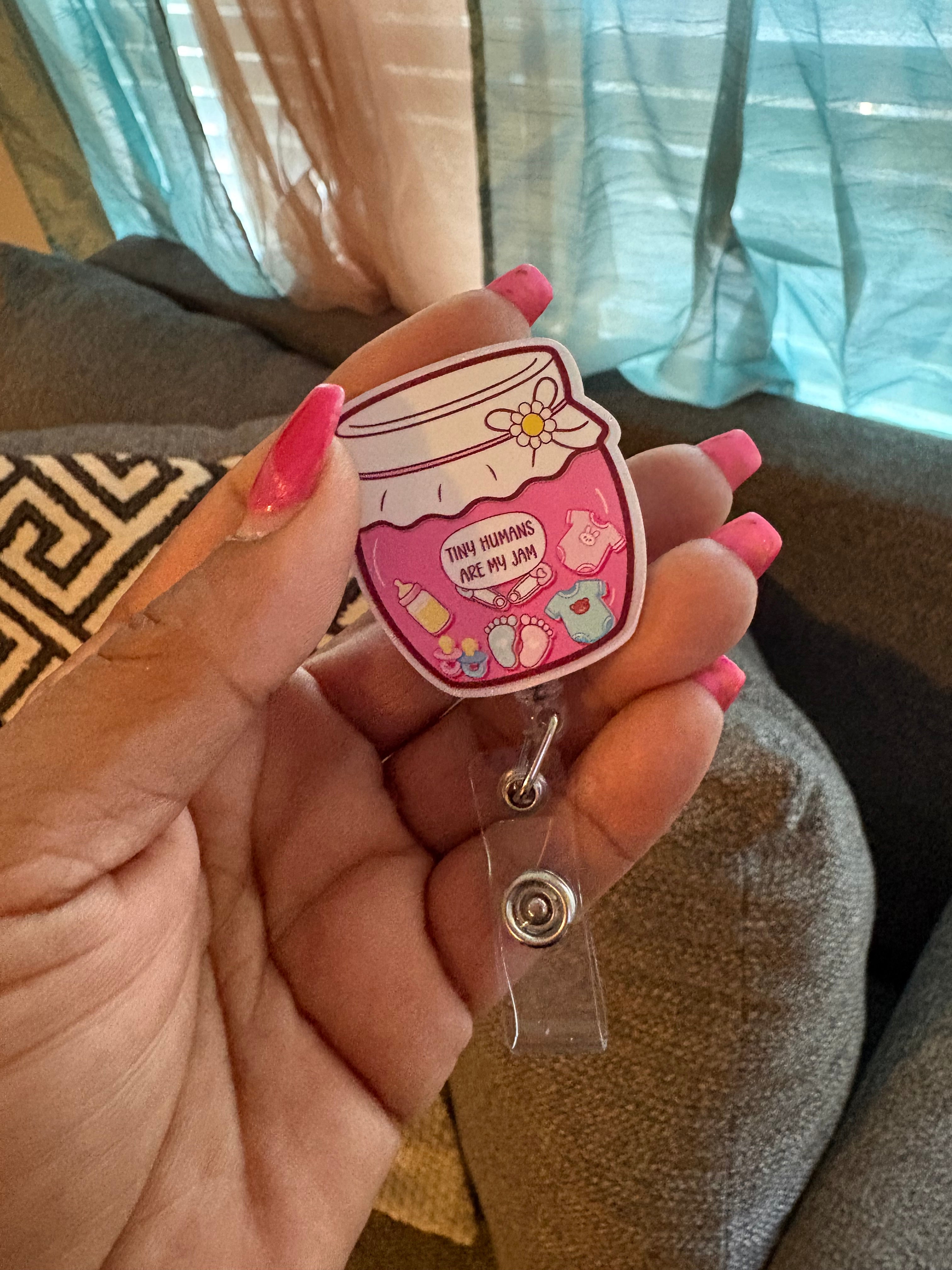 Tiny Toes and Tiny Clothes Badge Reel
